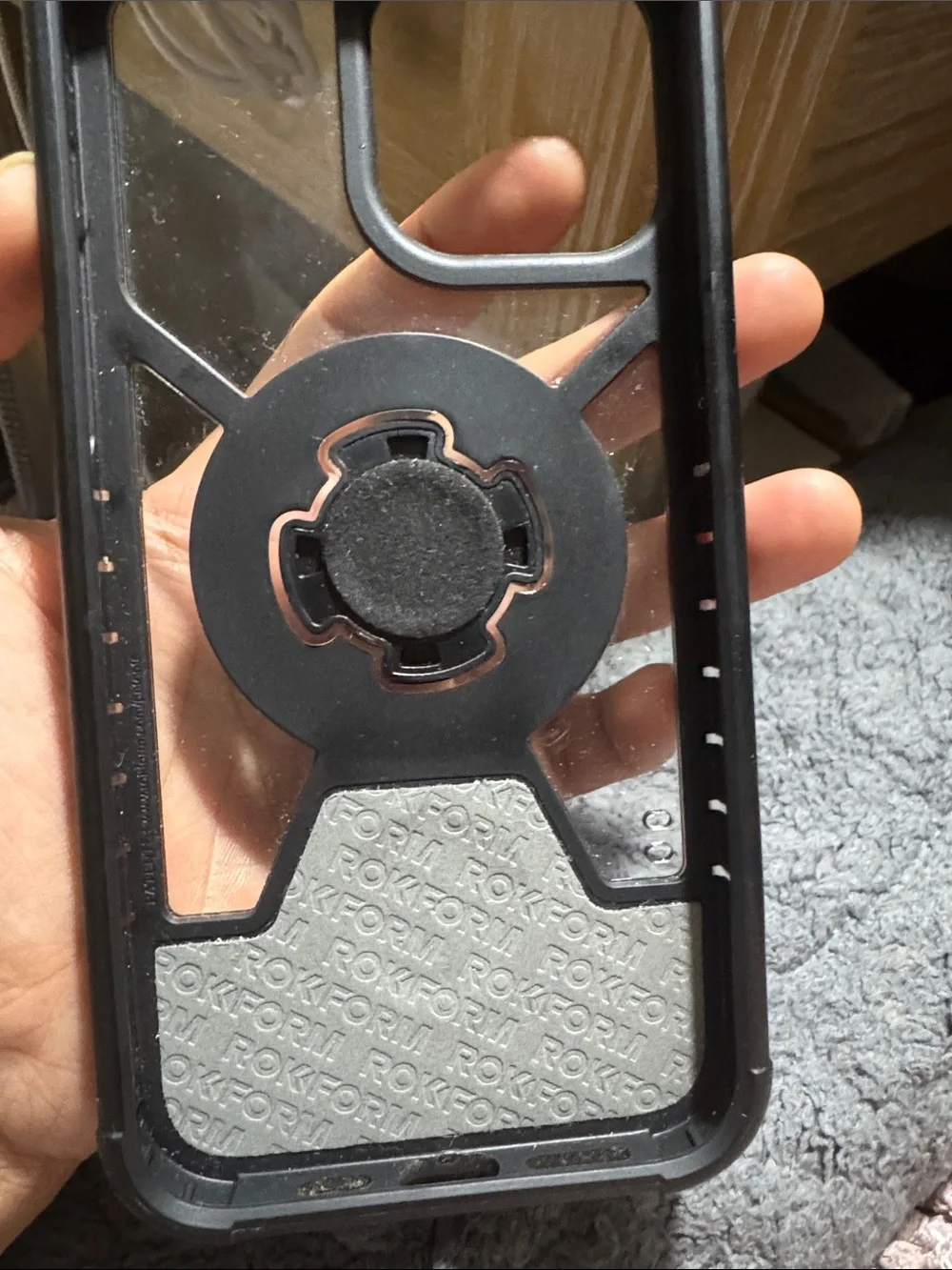 Rokform Clear Protective Phone Case with Black Trim